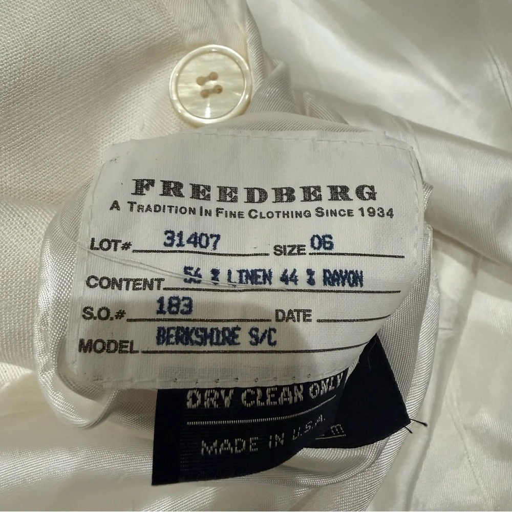 New Nordstrom Freedberg Double Breasted Linen Jacket